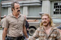 Steven Ogg as Simon, Austin Amelio as Dwight - The Walking Dead