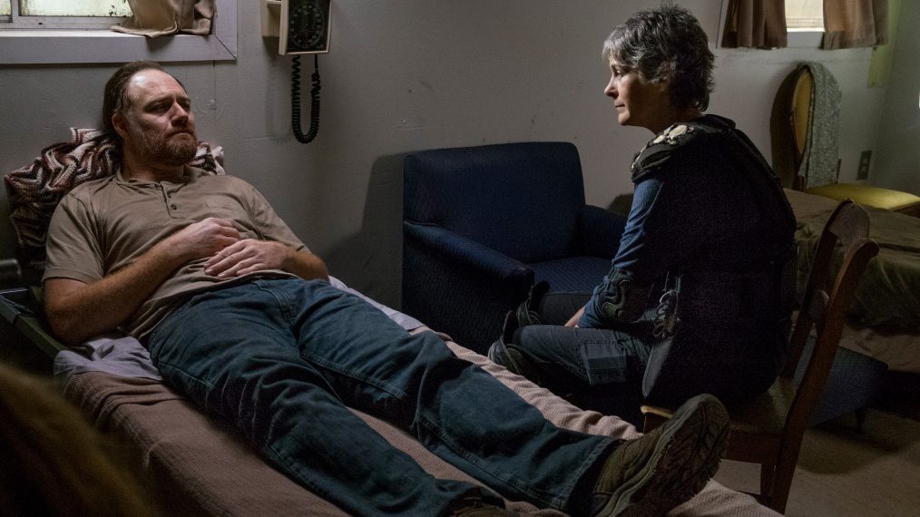 Jason Douglas as Tobin, Melissa McBride as Carol Peletier - The Walking Dead - Season 8, Episode 13