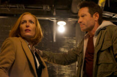 Gillian Anderson and David Duchovny in the 'My Struggle IV' season finale episode of The X-Files