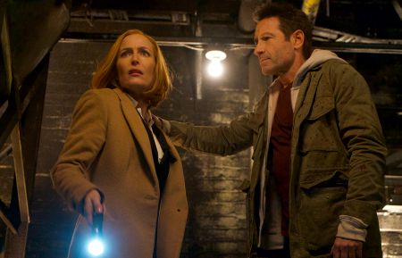 Gillian Anderson and David Duchovny in the 'My Struggle IV' season finale episode of The X-Files