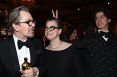 Best Actor Gary Oldman enjoys the night with his wife Gisele Schmidt and son at the 90th Annual Academy Awards