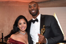 Kobe Bryant and his wife Vanessa were first in line to have his statue engraved at the 90th Annual Academy Awards - Governors Ball