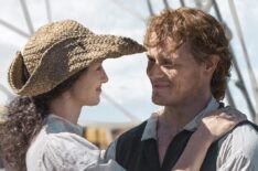 Caitriona Balfe as Claire and Sam Heughan as Jamie in Outlander - Season 3, 2017