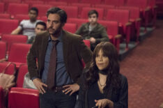 Josh Radnor as Lou Mazzuchelli, Rosie Perez as Tracey Wolfe on 'Rise' - Season 1