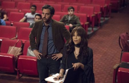 Josh Radnor as Lou Mazzuchelli, Rosie Perez as Tracey Wolfe on 'Rise' - Season 1