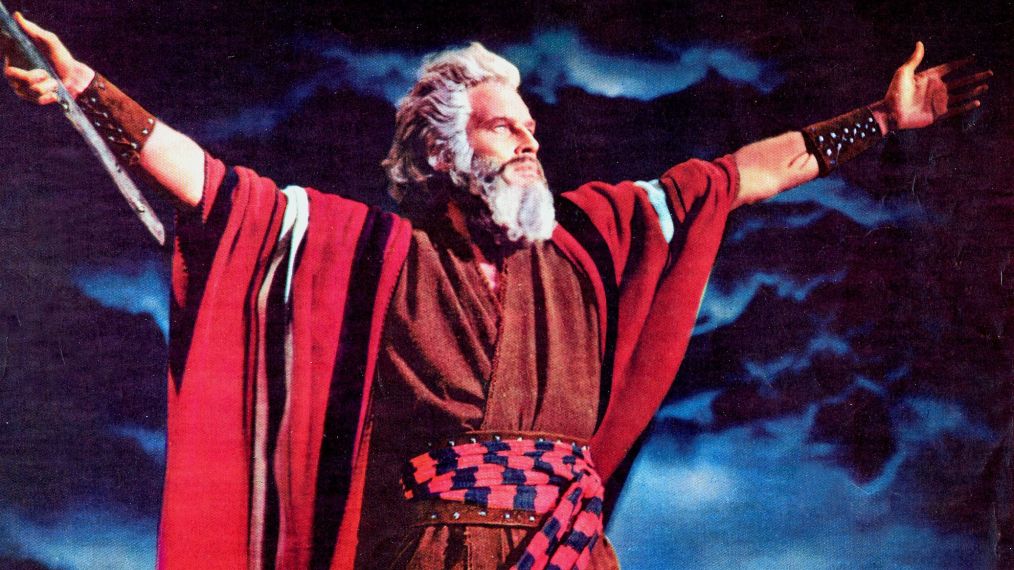 Charlton Heston as Moses in The Ten Commandments