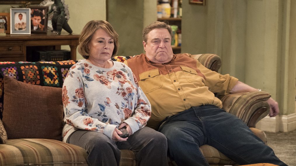 Roseanne Barr and John Goodman