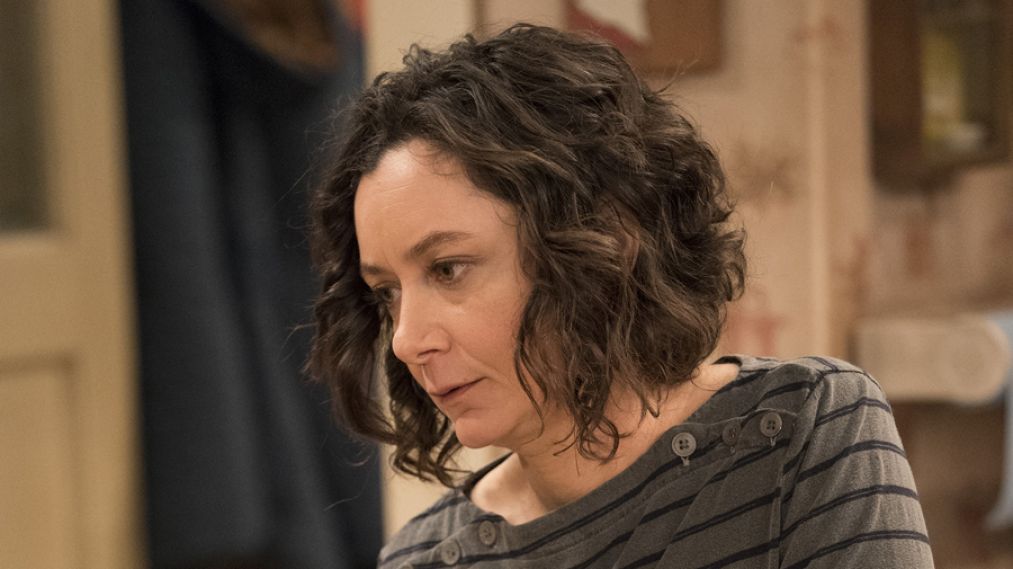 Sara Gilbert in the revival of Roseanne