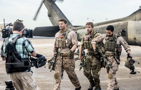Behind the scenes of Seal Team shooting the pilot with David Boreanaz, Max Thieriot, and Neil Brown Jr.