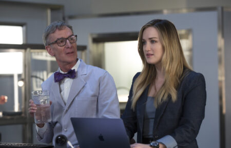 Bill Nye and Ashley Johnson in Blindspot