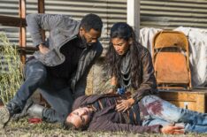 Frank Dillane as Nick Clark, Danay Garcia as Luciana, and Colman Domingo as Victor Strand in Fear the Walking Dead