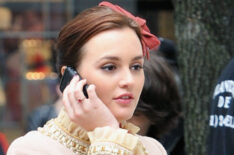Leighton Meester on the set of 'Gossip Girl' outside Milly Madison Avenue on September 16, 2011 in New York City