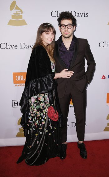 Lena Dunham and musician Jack Antonoff attend Pre-Grammy Gala