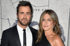 Justin Theroux and Jennifer Aniston attend the premiere of HBO's The Leftovers Season 3