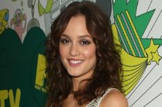 Leighton Meester poses for a photo backstage during MTV's Total Request Live at the MTV Times Square Studios in 2007