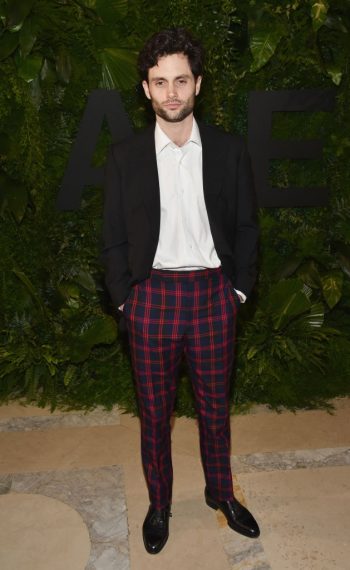 Penn Badgley attends the 2018 A+E Upfront