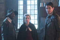 Timeless - Season 2 - Malcolm Barrett as Rufus Carlin, Abigail Spencer as Lucy Preston, Goran Visnjic as Garcia Flynn - 'The Salem Witch Hunt'