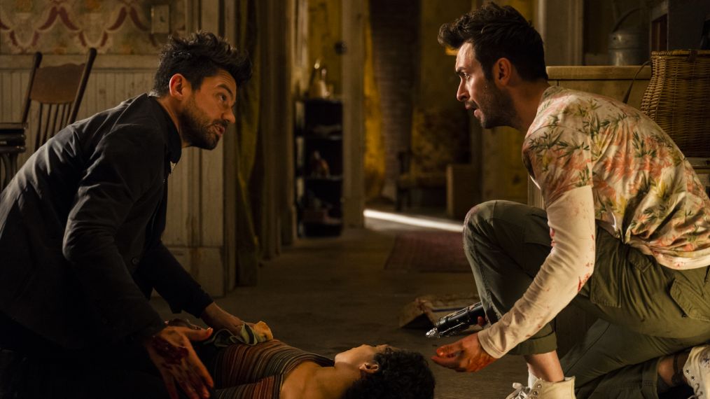 Dominic Cooper as Jesse Custer, Joseph Gilgun as Cassidy, Ruth Negga as Tulip O'Hare - Preacher