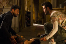 Dominic Cooper as Jesse Custer, Joseph Gilgun as Cassidy, Ruth Negga as Tulip O'Hare - Preacher