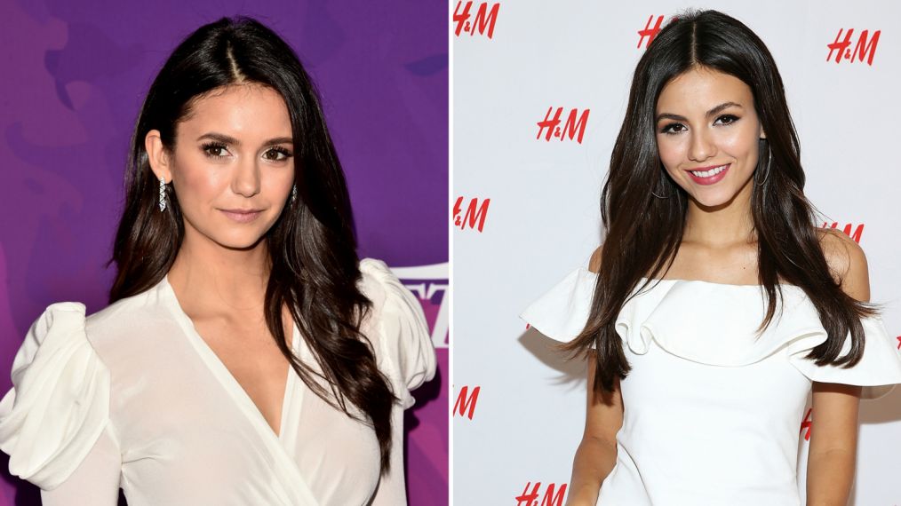 Nina Dobrev (The Vampire Diaries) and Victoria Justice (Victorious) .