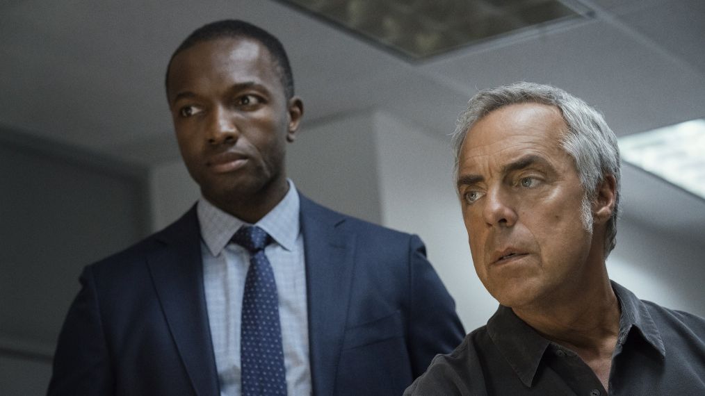 Jamie Hector and Titus Welliver in Season 4 of 'Bosch'