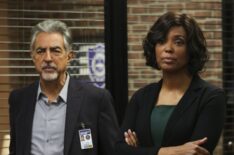 Joe Mantegna (David Rossi), Aisha Tyler (Dr. Tara Lewis) in Criminal Minds - 'Mixed Signals'