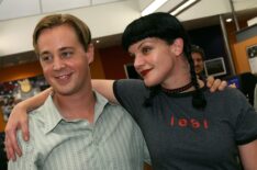 Actor Sean Murray and actress Pauley Perrette attend the NCIS 100th Episode celebration