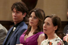 The Big Bang Theory - 'The Bow Tie Asymmetry' George (Jerry O'Connell), Missy (Courtney Henggeler) and Mary (Laurie Metcalf)