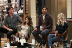 George (Jerry O'Connell), Missy (Courtney Henggeler), Rajesh Koothrappali (Kunal Nayyar) and Penny (Kaley Cuoco) in The Big Bang Theory - 'The Bow Tie Asymmetry'