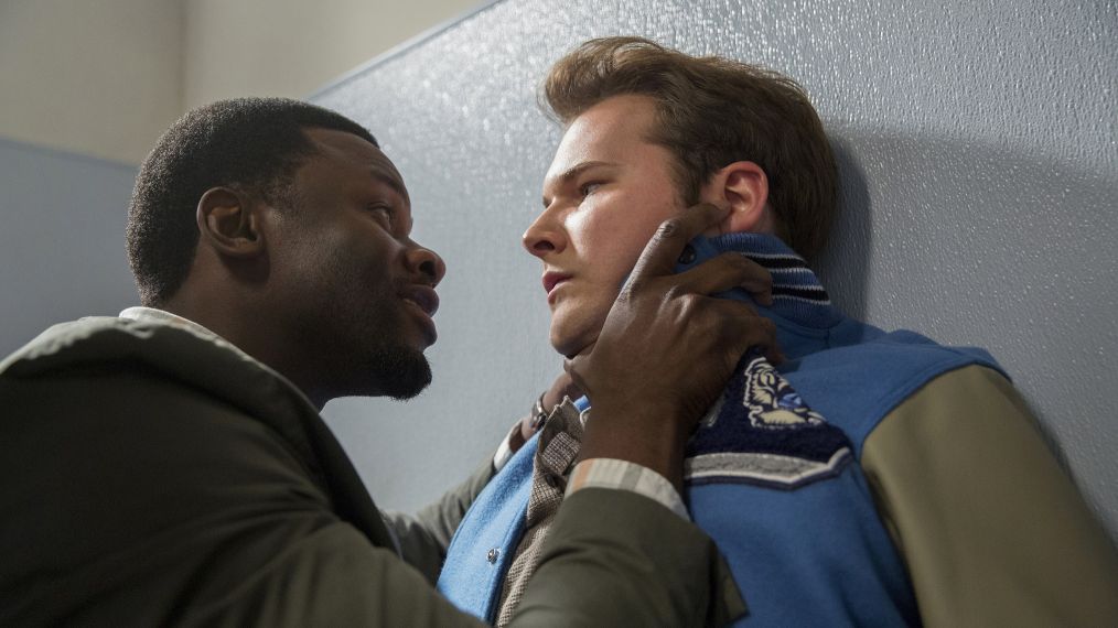 Derek Luke as Mr. Porter and Justin Prentice as Bryce in 13 Reasons Why