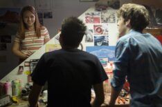 Chelsea Alden as Mackenzie with Bryce Cass as Cyrus and Devin Druid as Tyler in 13 Reasons Why