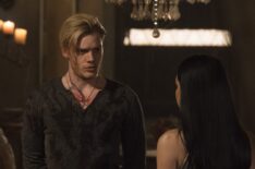 Dominic Sherwood and Anna Hopkins in Shadowhunters
