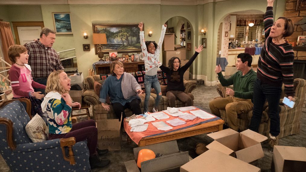 ROSEANNE - JAMES MCNAMARA, JOHN GOODMAN, LECY GORANSON, ROSEANNE BARR, JAYDEN REY, SARA GILBERT, MICHAEL FISHMAN, LAURIE METCALF