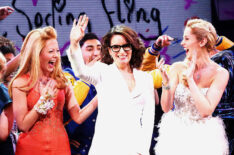 'Mean Girls' Broadway Opening - Kate Rockwell, Tina Fey, and Taylor Louderman at the opening night curtain call for the new musical based on the cult film