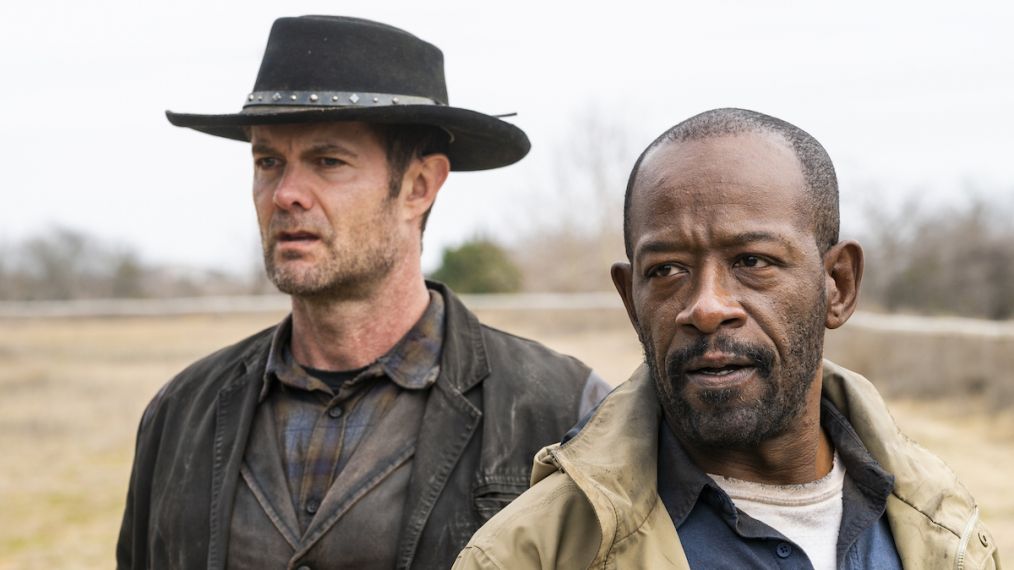 Garret Dillahunt as John Dorie and Lennie James as Morgan Jones in Fear the Walking Dead