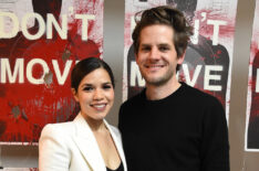 America Ferrera and husband Ryan Piers Williams attend Ryan Piers Williams' 'Monsters And Landscapes' Exhibition in 2016