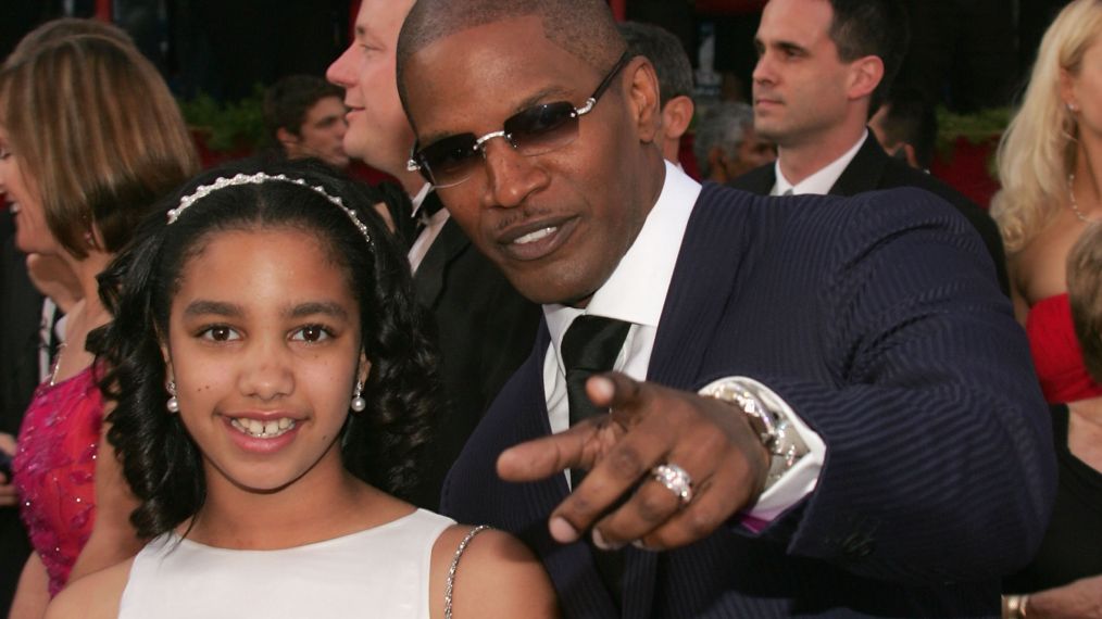 Jamie Foxx arrives with his daughter Corrine Foxx at the 77th Annual Academy Awards