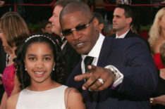 Jamie Foxx arrives with his daughter Corrine Foxx at the 77th Annual Academy Awards