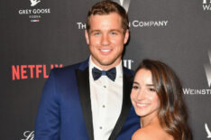 Colton Underwood and Aly Raisman at the 2017 Weinstein Company And Netflix Golden Globes After Party