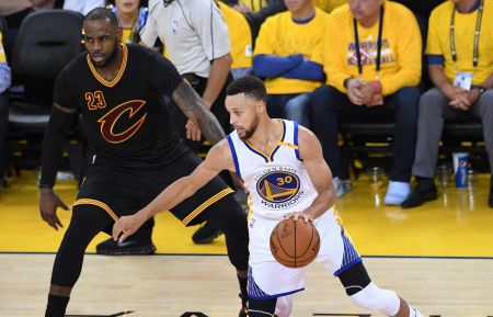 LeBron James and Stephen Curry - NBA Finals 2018
