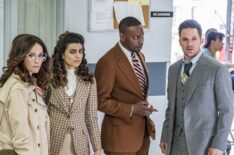 Timeless - Season 2 - Abigail Spencer as Lucy Preston, Claudia Doumit as Jiya, Malcolm Barrett as Rufus Carlin, Matt Lanter as Wyatt Logan