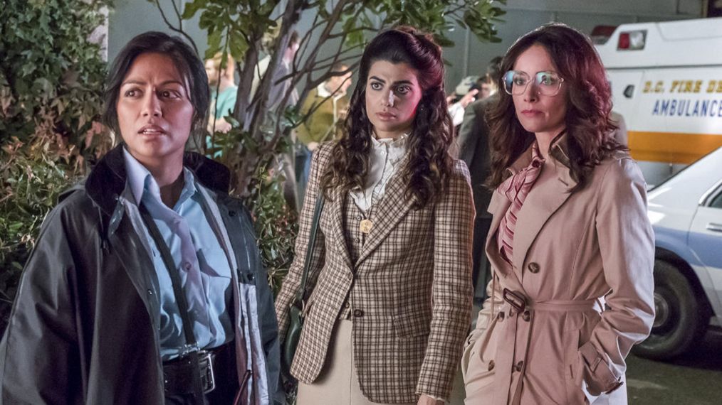 Timeless - Season 2 - Karen David as Young Denise Christopher, Claudia Doumit as Jiya, Abigail Spencer as Lucy Preston