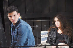 Robert Scott Wilson and Victoria Konefal on the Days of our Lives set