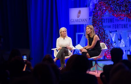 Gretchen Carlson speaks with Sarah Ellison at the Fortune Most Powerful Women event