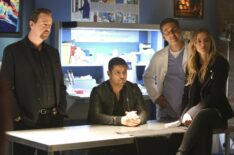 Sean Murray, Wilmer Valderrama, Brian Dietzen, Emily Wickersham in NCIS - 'Two Steps Back'