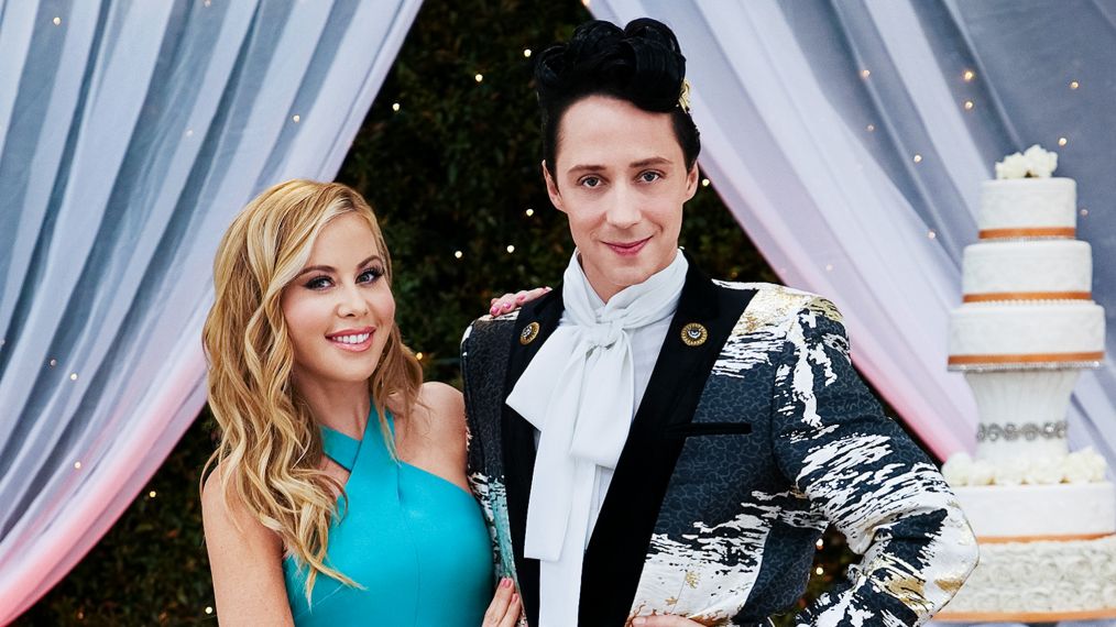 Hosts Tara Lipinski and Johnny Weir, as seen on Wedding Cake Championship, Season 1