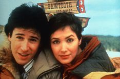 Northern Exposure cast members - Rob Morrow as Dr. Joel Fleischman and Janine Turner as Maggie O'Connell