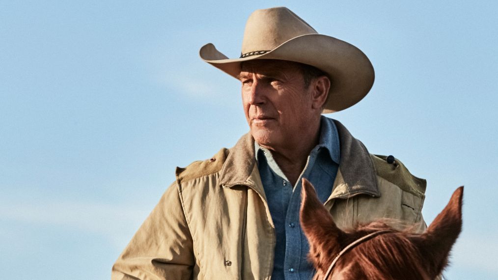 Kevin Costner horseback as John Dutton on Yellowstone