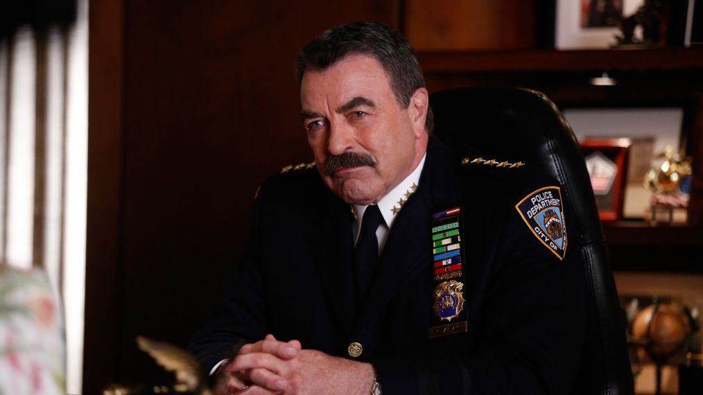 Blue Bloods - Tom Selleck - ÒThe Greater GoodÓ Ð DannyÕs world is rocked when Robert Lewis (Michael Imperioli) in the Attorney GeneralÕs office obtains new evidence against him in the self-defense shooting case of serial killer Thomas Wilder. Also, Jamie and Eddie respond to a car crash involving a high-profile drunk driver, and Frank is asked by Grace Edwards (Lori Loughlin), the wife of a slain police officer, to keep her only son out of the police force, on the seventh season premiere of BLUE BLOODS, Friday, Sept. 23 (10:00-11:00 PM, ET/PT) on the CBS Television Network. Pictured: Tom Selleck.