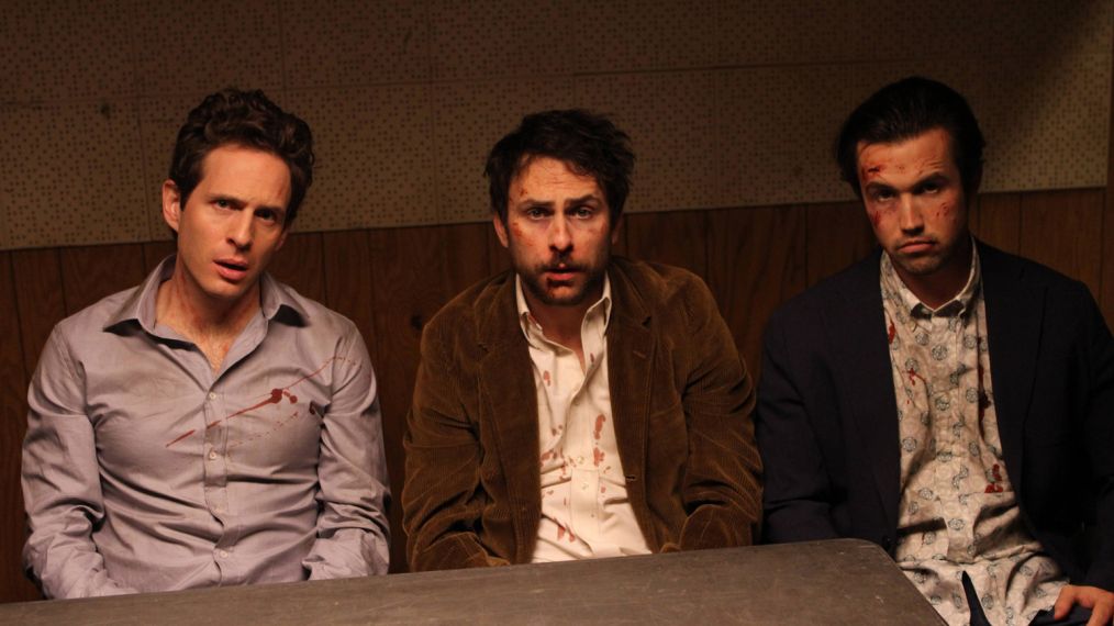 It’s Always Sunny in Philadelphia - Glenn Howerton, Charlie Day, Rob McElhenney in 'Maureen Ponderosa's Wedding Massacre' - Season 8, Episode 3